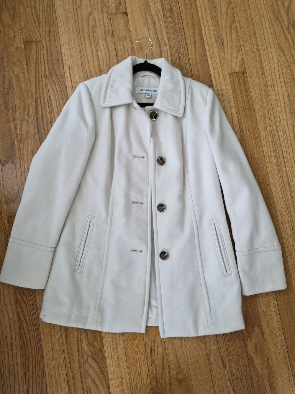 Liz Claiborne Cream Wool Coat